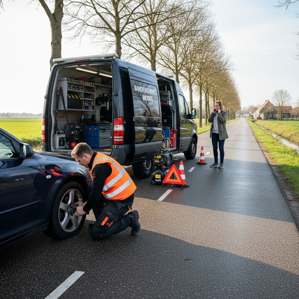 Lekke Band Reparatie op Locatie | Spoedhulp Ooink Banden Lekke band reparatie op locatie - mobiele bandenservice Ooink Banden repareert lekke band onderweg